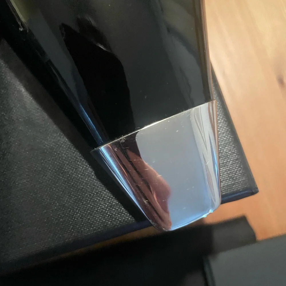 Saint Laurent Blade Patent Slingback Heels - Picture 7 of 9